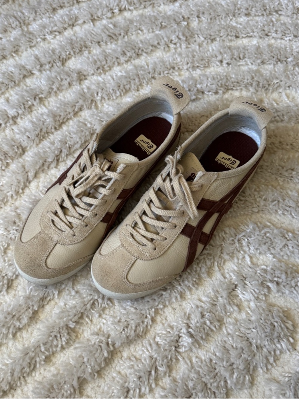 Onitsuka Tiger Mexico 66 Beige with Brown Stripes Men's Sneakers